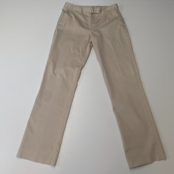 Poleci Size 2 Khaki Silk and Cotton Pants - Picture 4 of 16